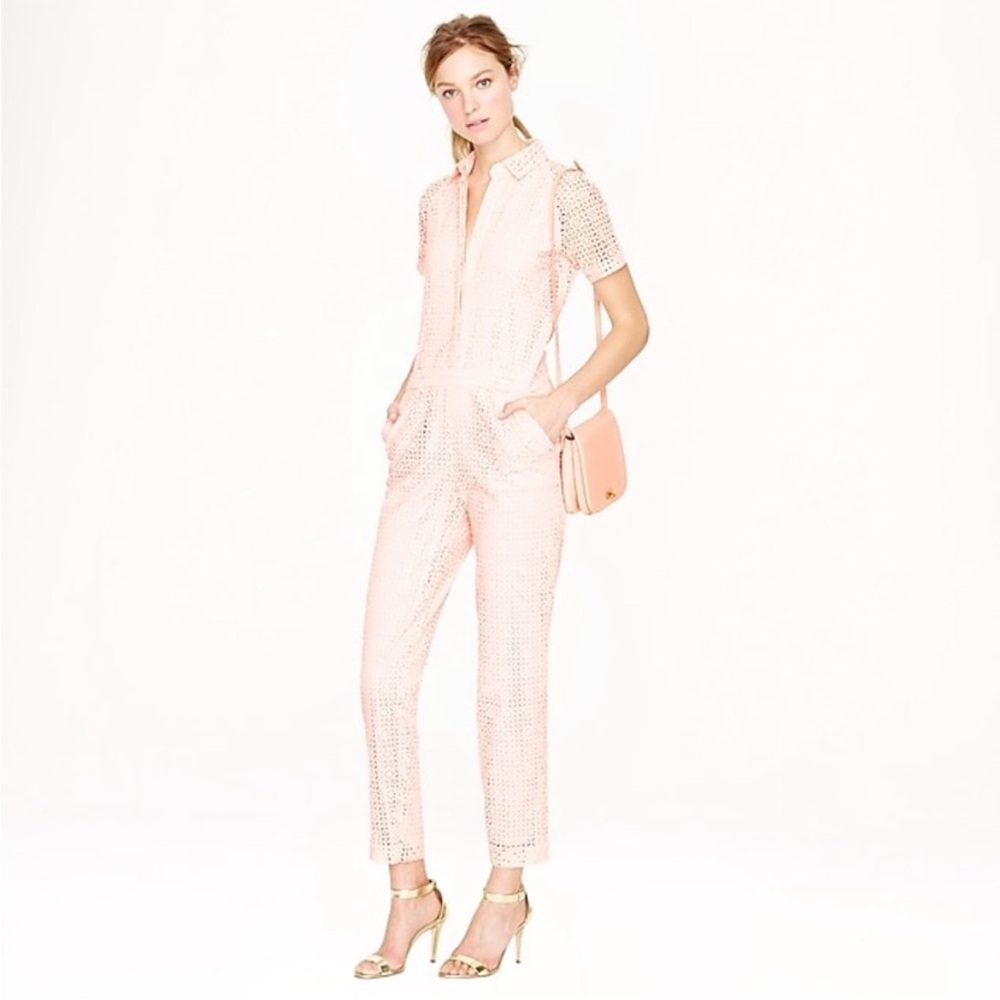 J.Crew Collection Pastel Eyelet Lace Jumpsuit Size 4